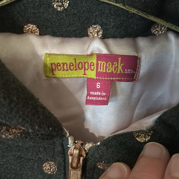 Penelope Mack Black and Pink Polka Dot Puffer Coat 6 - Picture 2 of 9